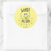 Big Bird Skate Logo - Word! Big Bird Runder Aufkleber (Tasche)