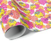 Big Bird | Tropisches Muster Geschenkpapier (Rolleneckpunkt)