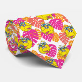 Big Bird | Tropisches Muster Krawatte (Gerollt)