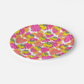 Big Bird | Tropisches Muster Pappteller (Schrägansicht)