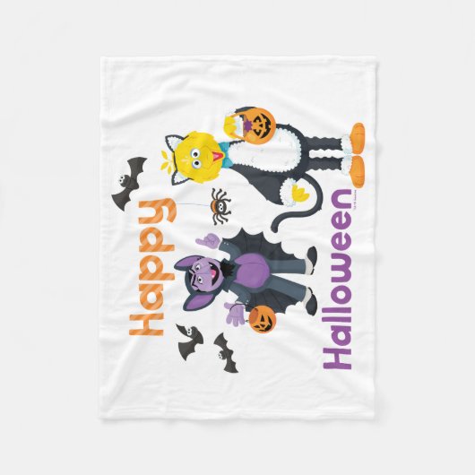 Big Bird und Count | Happy Halloween Fleecedecke (Vorderseite)
