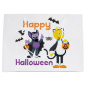 Big Bird und Count | Happy Halloween Große Geschenktüte (Vorderseite)