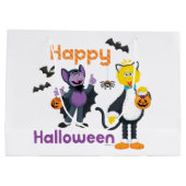 Big Bird und Count | Happy Halloween Große Geschenktüte (Rückseite)