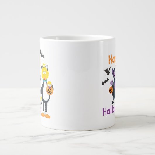 Big Bird und Count | Happy Halloween Jumbo-Tasse (Vorderseite)