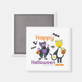 Big Bird und Count | Happy Halloween Magnet (Vorderseite/Rückseite)