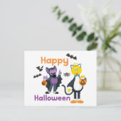 Big Bird und Count | Happy Halloween Postkarte (Stehend Vorderseite)