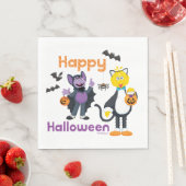 Big Bird und Count | Happy Halloween Serviette (Beispiel)