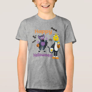 Big Bird und Count   Happy Halloween Tri-Blend Shirt