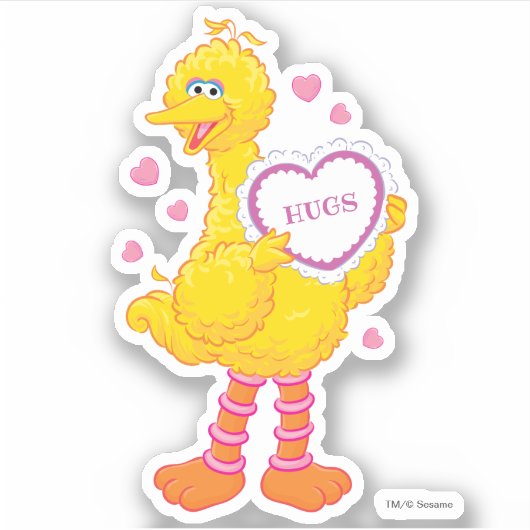 Big Bird Valentine Aufkleber (Vorderseite)