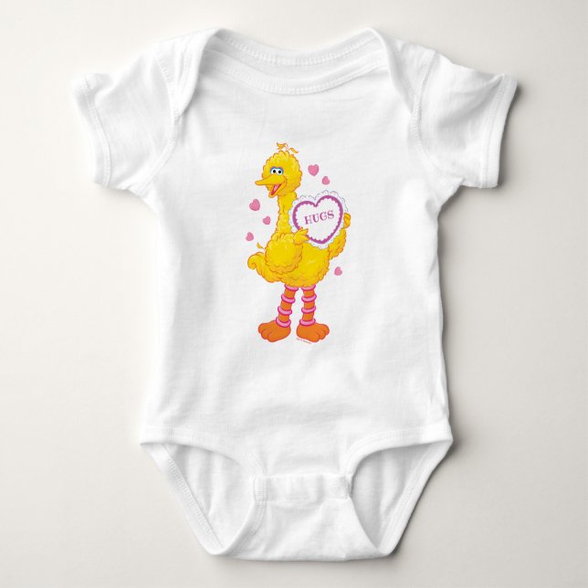 Big Bird Valentine Baby Strampler (Vorderseite)