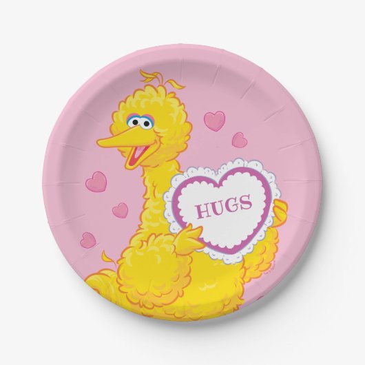 Big Bird Valentine Pappteller (Vorderseite)