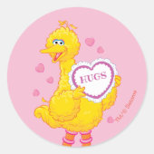 Big Bird Valentine Runder Aufkleber (Vorderseite)