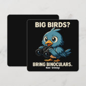 Big Birds? Bring Binoculars Funny Birdwatching Einladung (Vorne/Hinten)