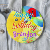 Big Birthday Birds Button (Beispiel)