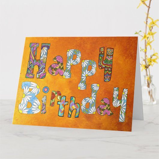 Big Birthday Card Karte (Gelbe Blume)
