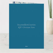 Big Birthday Mama Blue Floral Scripting Text Karte (Rückseite)
