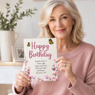 Big Birthday Mama Rosa Blumenschrift Karte