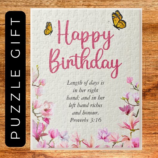 Big Birthday Mama Rosa Blumenschrift Puzzle