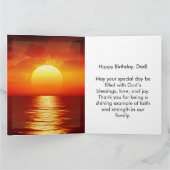 Big Birthday Vater Serene Ocean Scripting Text Karte (Innenseite)
