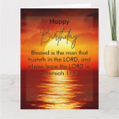 Big Birthday Vater Serene Ocean Scripting Text Karte (Vorderseite)