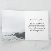 Big Birthday Vater Serene Ocean Scripting Text Karte (Innenseite)
