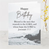 Big Birthday Vater Serene Ocean Scripting Text Karte (Gelbe Blume)