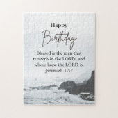 Big Birthday Vater Serene Ocean Scripting Text Puzzle (Vertikal)