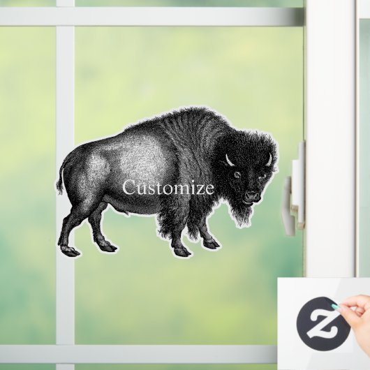 Big Bison Buffalo Thunder_Cove Fensteraufkleber (Zuhause)