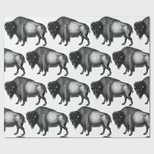 Big Bison Buffalo Thunder_Cove Geschenkpapier (Flach)