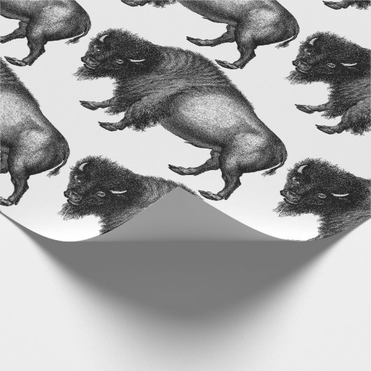 Big Bison Buffalo Thunder_Cove Geschenkpapier (Ecke)