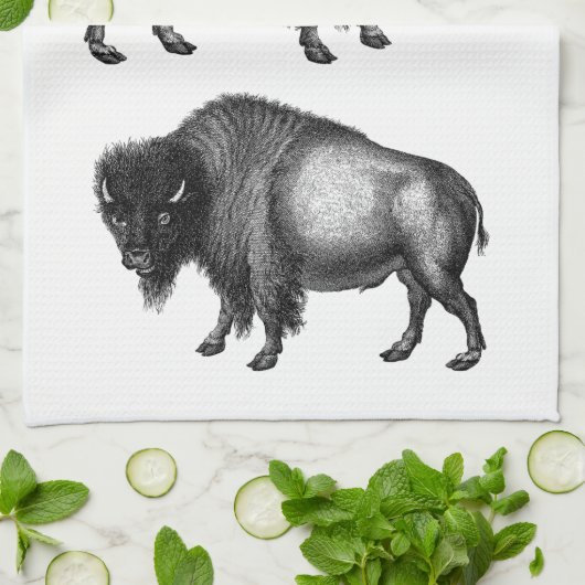 Big Bison Buffalo Thunder_Cove Geschirrtuch (Gefaltet)