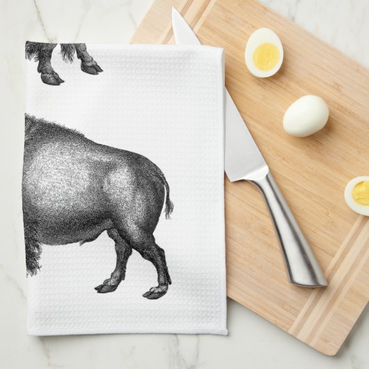 Big Bison Buffalo Thunder_Cove Geschirrtuch (Viertel Falte)