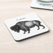 Big Bison Buffalo Thunder_Cove Getränkeuntersetzer (Linke Seite)