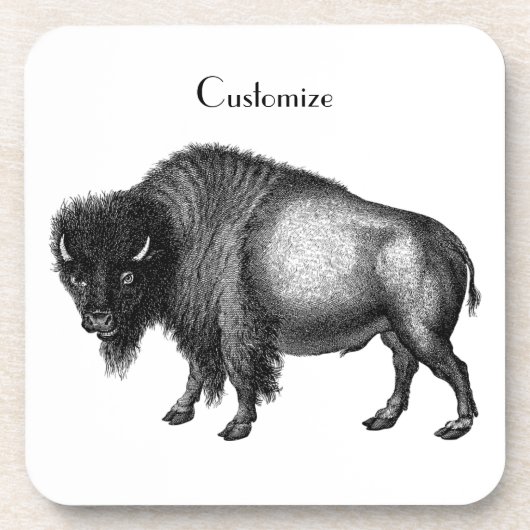 Big Bison Buffalo Thunder_Cove Getränkeuntersetzer (Vorderseite)