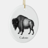 Big Bison Buffalo Thunder_Cove  Keramik Ornament (Rechts)