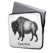 Big Bison Buffalo Thunder_Cove Laptopschutzhülle (Vorderseite Links)