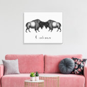 Big Bison Buffalo Thunder_Cove Leinwanddruck (Insitu (Wohnzimmer))