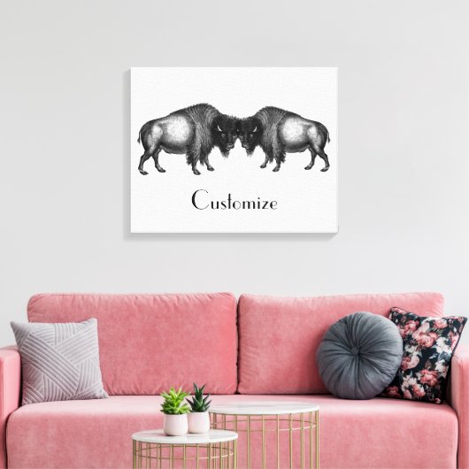 Big Bison Buffalo Thunder_Cove Leinwanddruck (Insitu (Wohnzimmer))