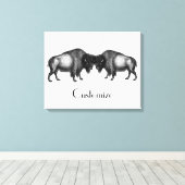 Big Bison Buffalo Thunder_Cove Leinwanddruck (Insitu (Holzboden))