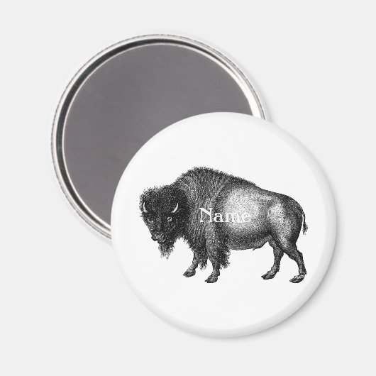 Big Bison Buffalo Thunder_Cove Magnet (Vorderseite/Rückseite)