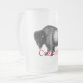 Big Bison Buffalo Thunder_Cove  Mattglas Bierglas (Vorderseite Links)