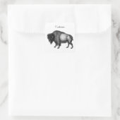 Big Bison Buffalo Thunder_Cove Quadratischer Aufkleber (Tasche)