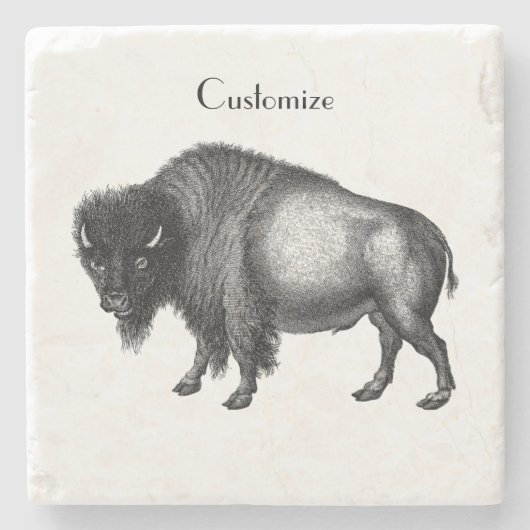 Big Bison Buffalo Thunder_Cove Steinuntersetzer (Vorderseite)