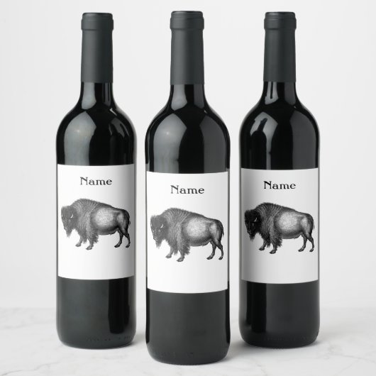 Big Bison Buffalo Thunder_Cove Weinetikett (Flaschen)
