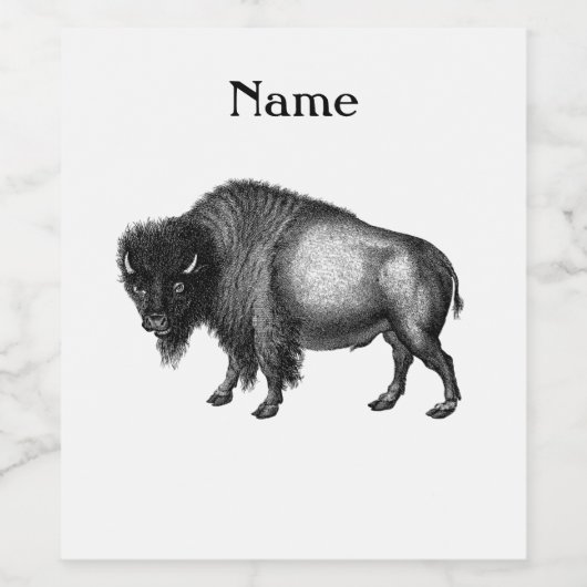 Big Bison Buffalo Thunder_Cove Weinetikett (Einzelnes Label)