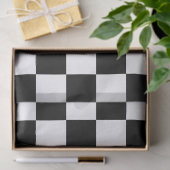 Big Black and White Checked Seidenpapier (Geschenk)