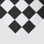 Big Black and White Checked Seidenpapier (Detail)