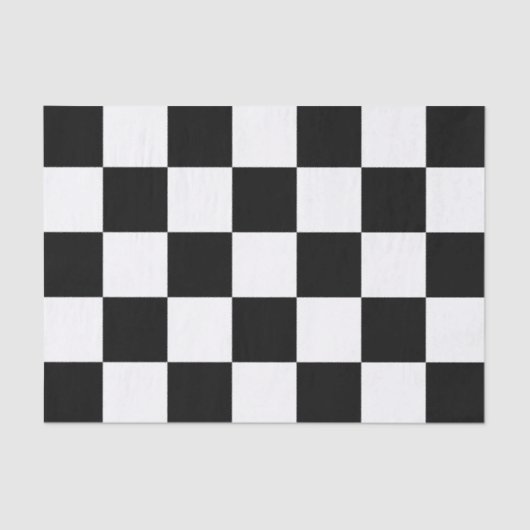 Big Black and White Checked Seidenpapier (Vorderseite)