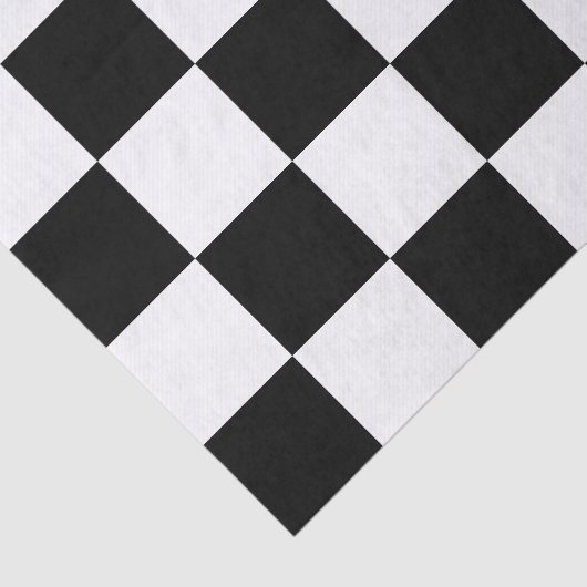 Big Black and White Checked Seidenpapier (Ausschnitt)