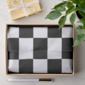 Big Black and White Checked Seidenpapier (Geschenk)